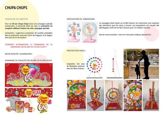 Projet Présentoir de Comptoir Chupa Chups